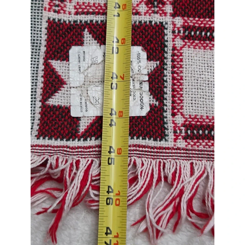 Christmas Tree Tapestry Afghan Country 57x45 Throw Blanket Vintage Vintage